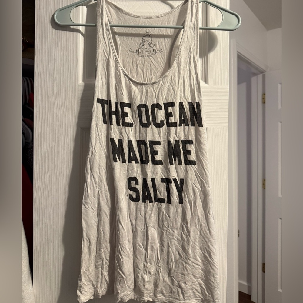 Bear Dance White Tank Top with Black Text